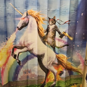 Details about   Fantasy Animal Unicorn Art Fabric Shower Curtain Bathroom Waterproof Multi Size 