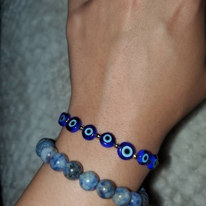 EYE PROTECTION BRACELET - PALE PINK - SILVER