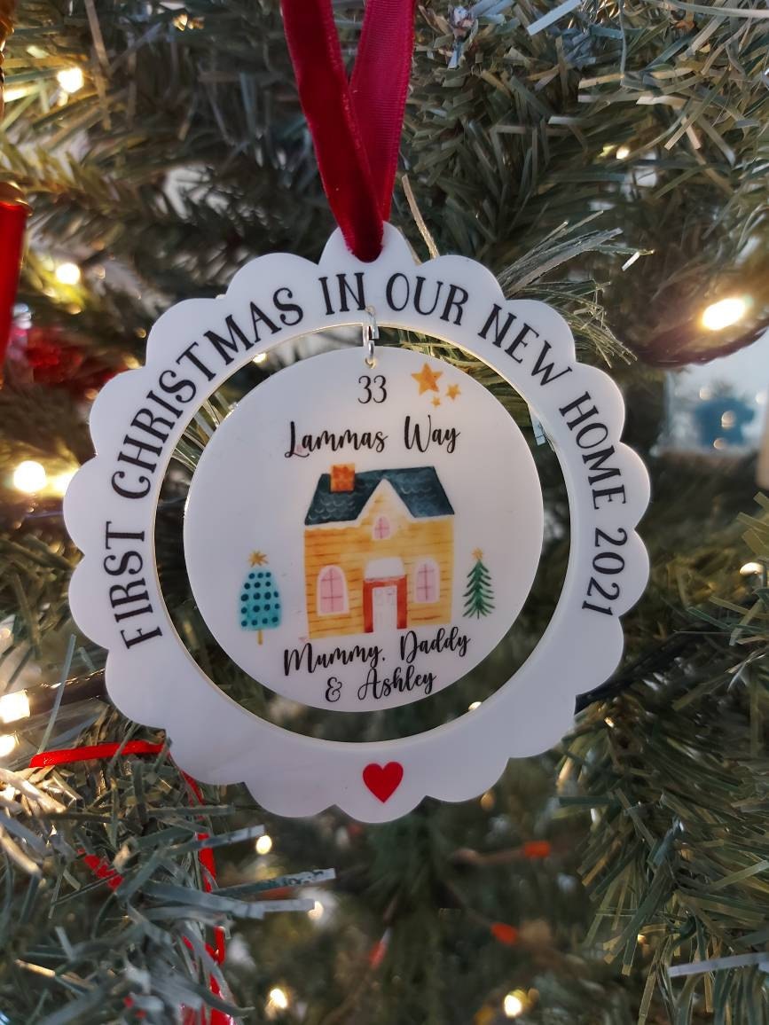 Christmas in our new home 2024, Personalised New Home Christmas Decoration, First Christmas In Our New Home Tree Ornament