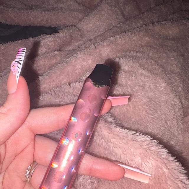 pink vuse alto HOLOGRAPHIC Skin (skin Only, NO VAPE Included) Binoid Premium Active Flowers Kit Stain Resistant Hundreds of Flavor:Bubble Gum Freeze