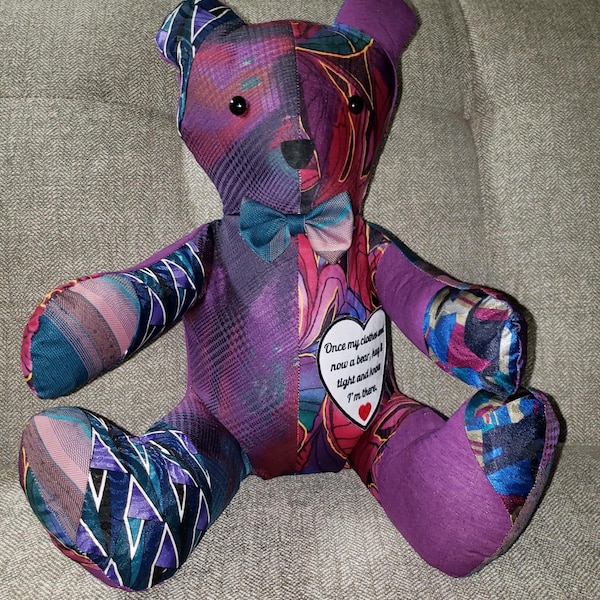 Memory Necktie Bear - Etsy