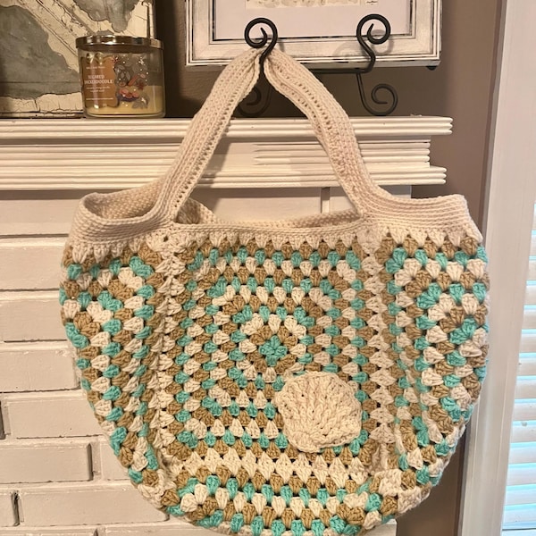 Granny Square Beach Bag Crochet Pattern - Downloadable PDF - Etsy