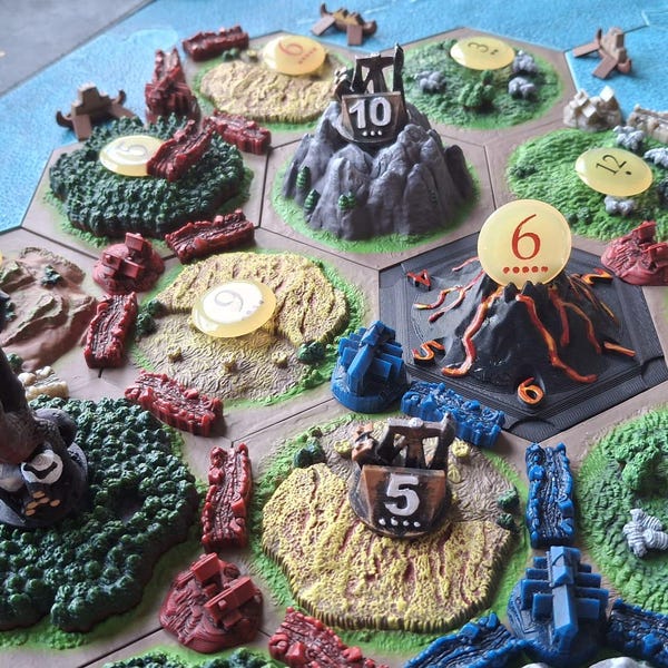3D Printed Catan Boards for Scenario - the Rivers of Catan - Etsy