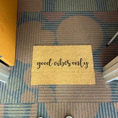 Good Vibes Only Quote Welcome Door Mat Positive Vibes Quote Coir