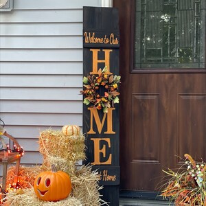 Fall Porch Sign HOME Wreath Thanksgiving Decor 5FT - Etsy