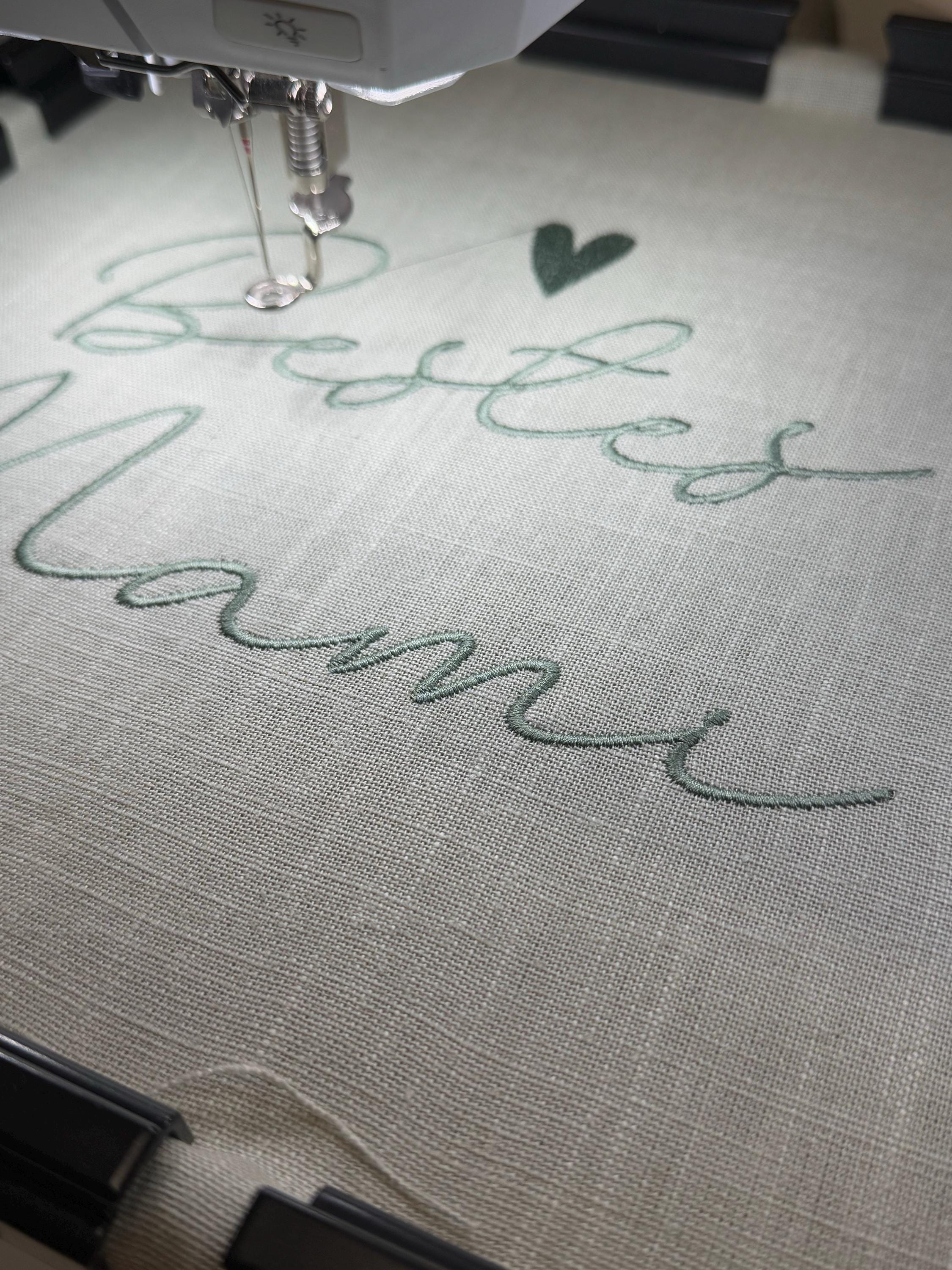 Customer photo for Bella - Embroidery font