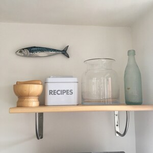 1 Large Mackerel Fish Contemporary Wall Sculpture, Fish Art, Original ...