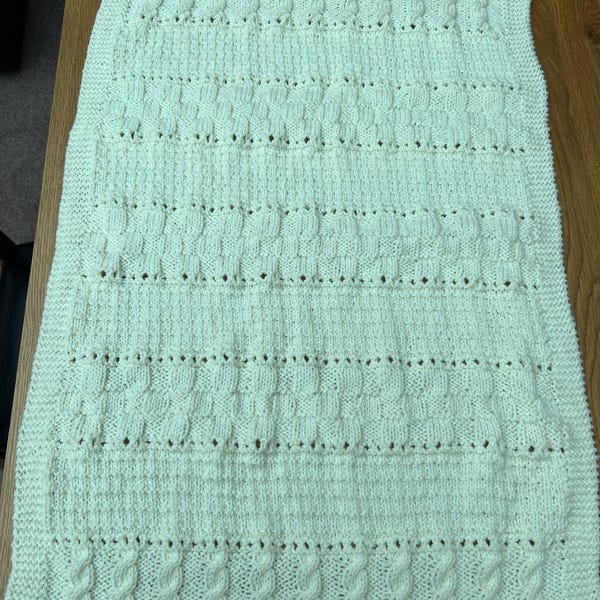 Knitting Pattern ~ Avril Baby Blanket in DK Yarn ~ ENGLISH ~ PDF ...
