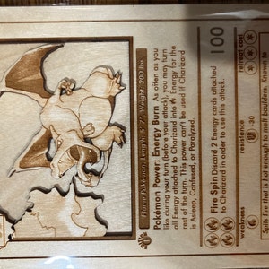 ポケモンカード木彫りイーブイ・リザードン