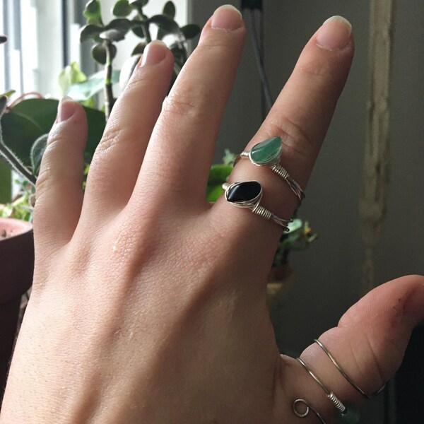 Crystal Rings | Wire Wrapped Rings - Etsy