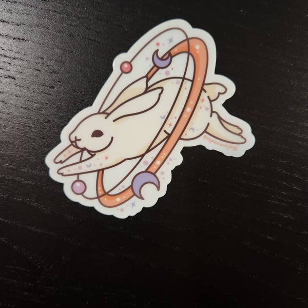 Cosmic Rabbit Us Cosmic Rabbit Clear Vinyl Sticker - Etsy