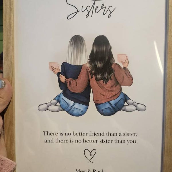 Personalised Gift for Your Sister - Choose Your Quote, Print for ...