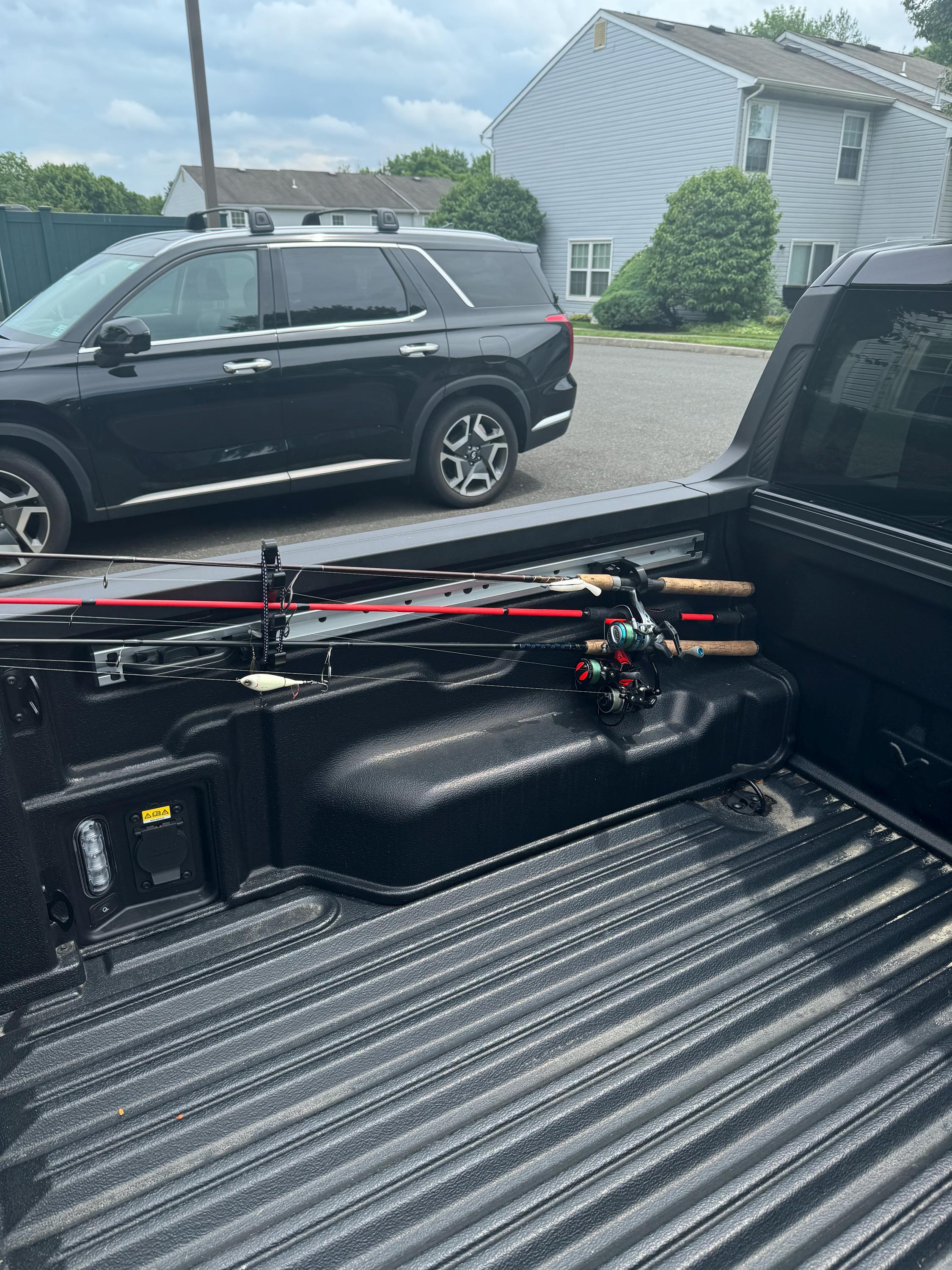 Fishing Rod Holder for Toyota Tacoma Bed Rail - Above The Bed Version