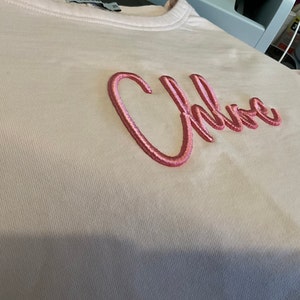 Rustic Charm 3D Puff Cursive Script Embroidery Font - Etsy