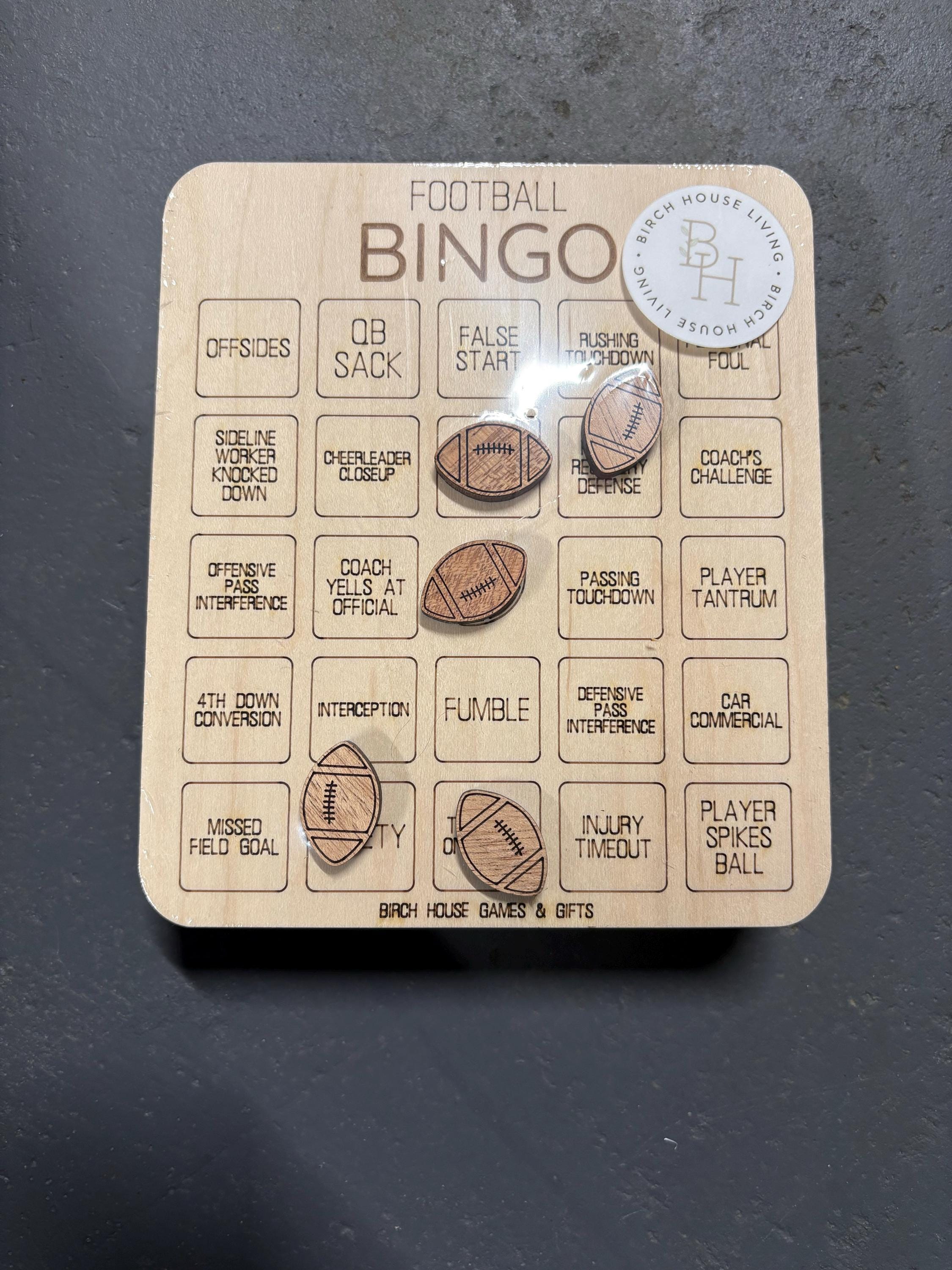 Football Bingo Game – Football Fan, Fantasy Football, Football League