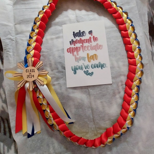 Customizable Graduation Ribbon Lei | Class of 2025 | Seniors ...