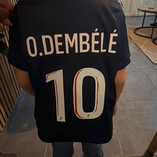 Nike Dembélé / No. 10 / PSG Nike Third Stadium 2025/26 rouge