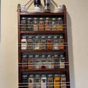 Wooden Extra Large Spice Rack Jrhomedecor Spice Bottle Shelf Spice