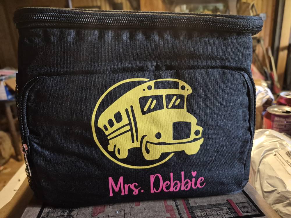 Custom School Bus Driver Lunch Bag, Personalized Teacher Lunch Box, Insulated Lunch bag for Transit Driver, Bus Driver Appreciation gift
