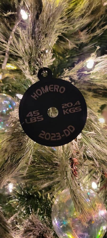 Customizable Weight Plate Ornament, Personalize Your Fitness Journey with This Unique, Gift for Gym Enthusiasts