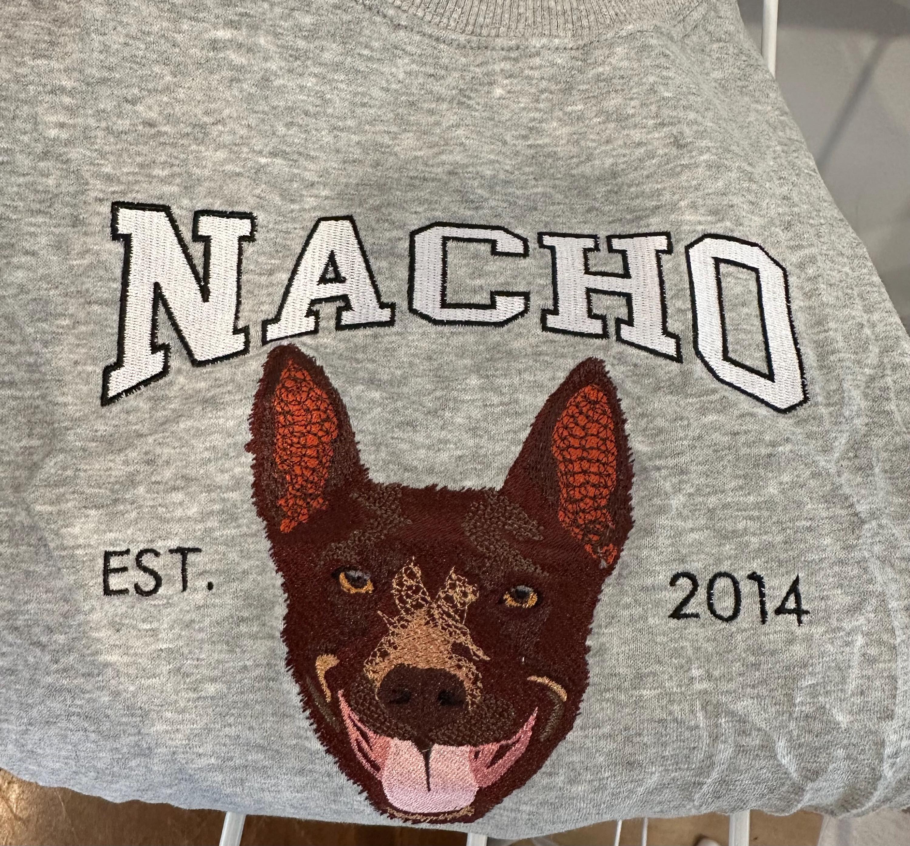 Custom Embroidered Pet From Your Photo T-Shirt, Personalized Cat Sweatshirt, Pet Name Sweatshirt, Cat Mom Gift, Cat Lover Gift, Pet Gift
