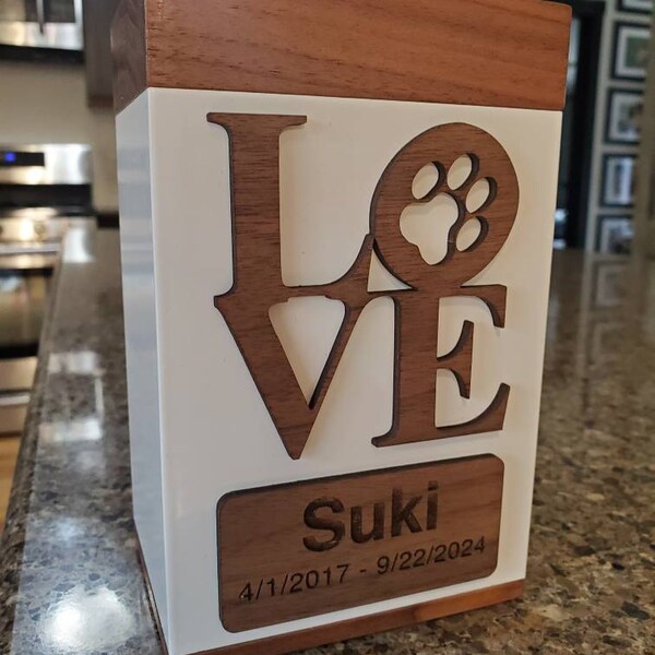 Hummingbird & Flowers Cremation Urn Set – Handcrafted Adult Urn (10 Inch) With Keepsake (3 Inch) For Ashes