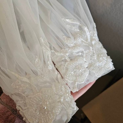 Detachable Bridal Long Sleeves Polka Dots main image 0