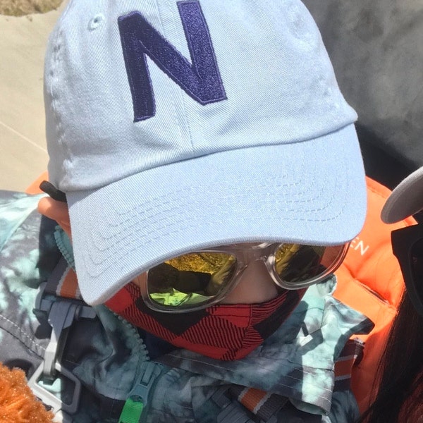 YOUTH Initial Monogram Baseball Cap - Custom Color Hat and Embroidery ...
