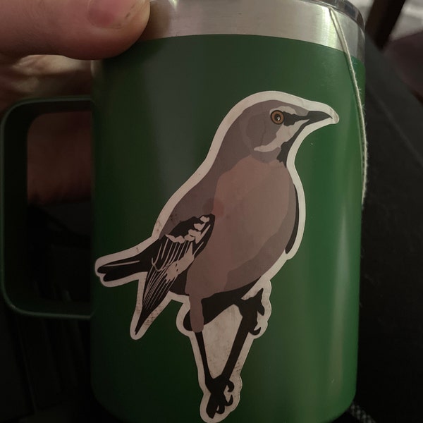 Mockingbird Sticker, Bird Sticker, Birdwatching Sticker, Birding ...