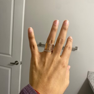 Customer photo from Lianna, Textured Extra Wide Ring in in Semi-Polished Finish,