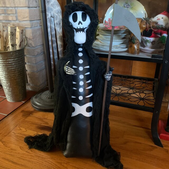 Halloween Ghoul Grim Reaper With Sickle Cloth Doll E-pattern - Etsy