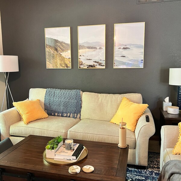 Beach Wall Art Set of 3 Beach Print California Wall Decor Ocean Wall ...