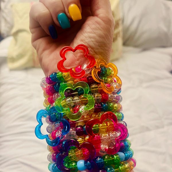 Glitter Rainbow Kandi Skirt,rave Outfit,rave Skirt,edc Outfit,pride ...