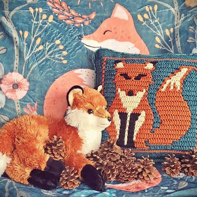 Woodland Mosaic Crochet Square - Fluffy Fox Crochet pattern by Cyndie  Birdsong