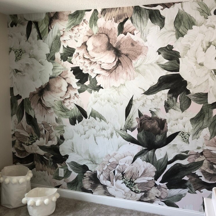 Blush Floral Wallpaper
