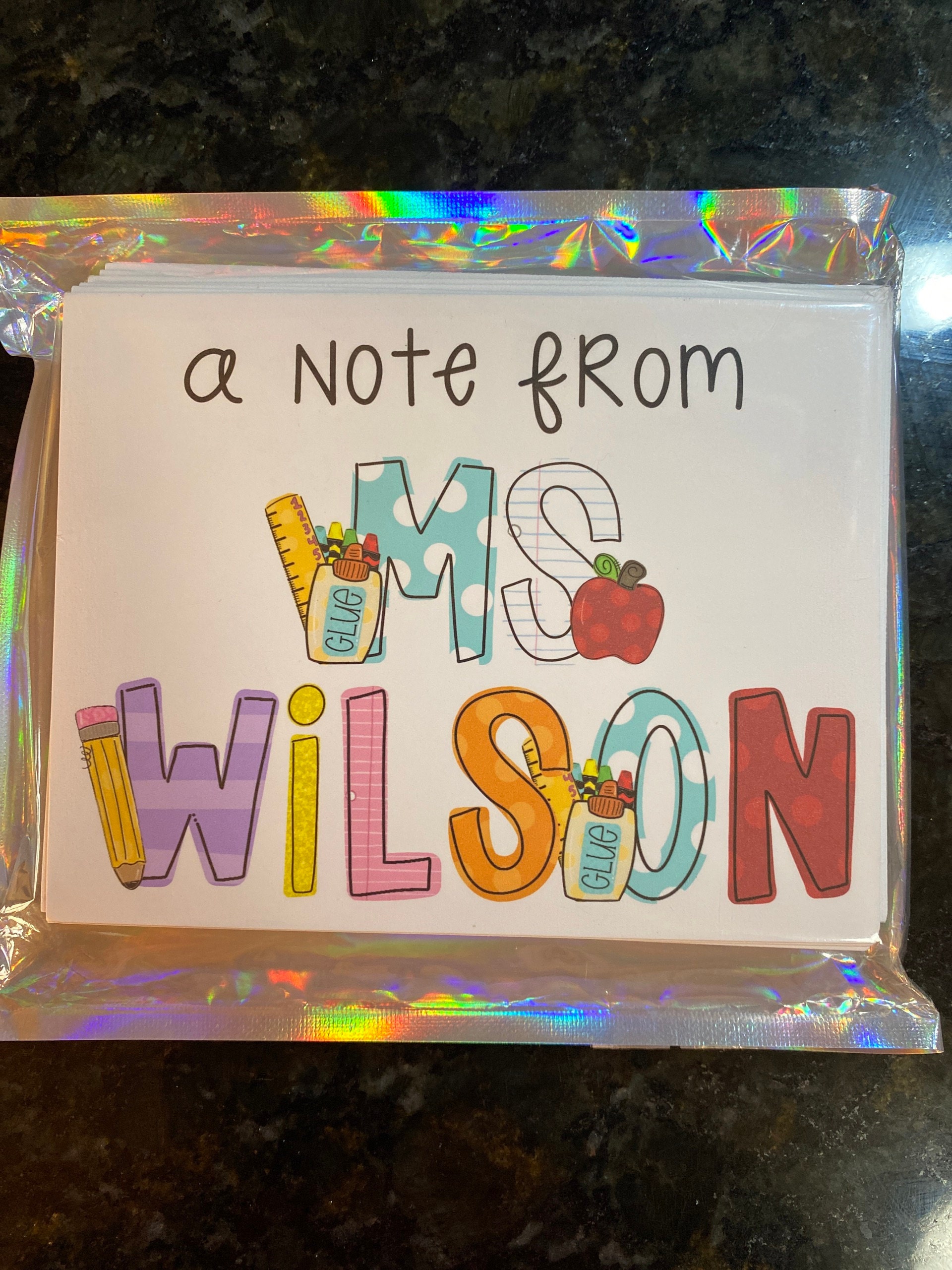 Teacher Card, Stationary Set, End of Year Teacher Gift, Best Friend Gift,