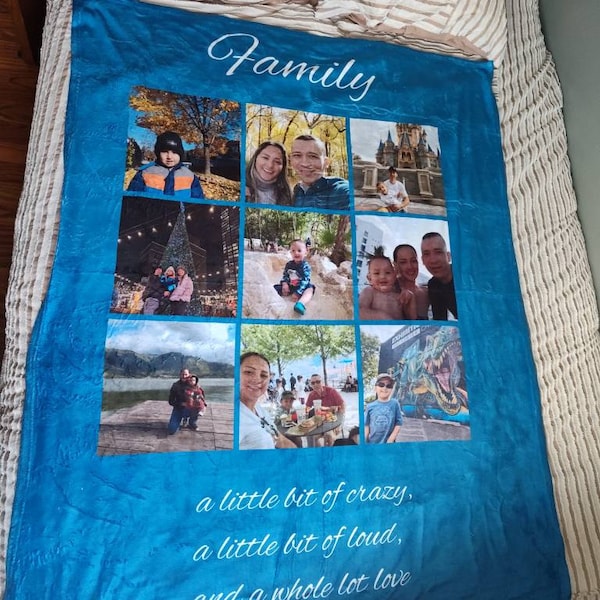 Custom Photo Little Hands, Big Dreams - Family Personalized Custom Blanket - Baby Shower Gift, Gift For First Mom