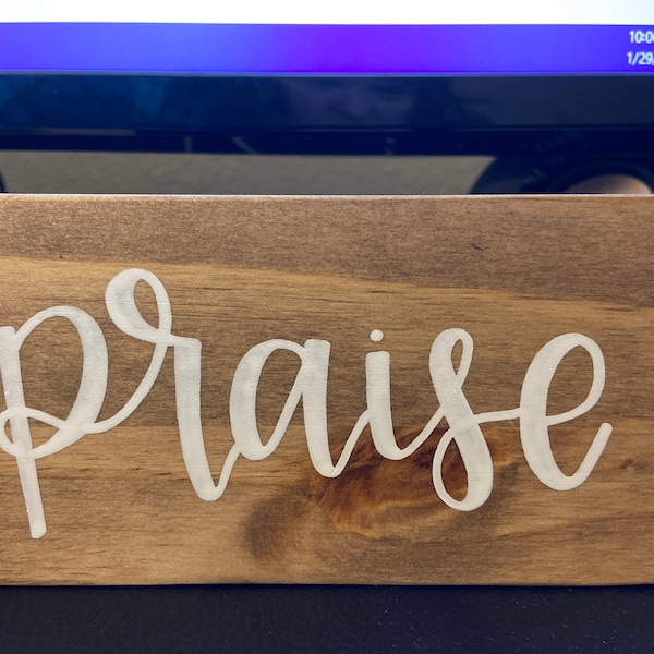 One Little Word - Custom Hand-lettered Wood Sign - Shelf Sitter - Word ...