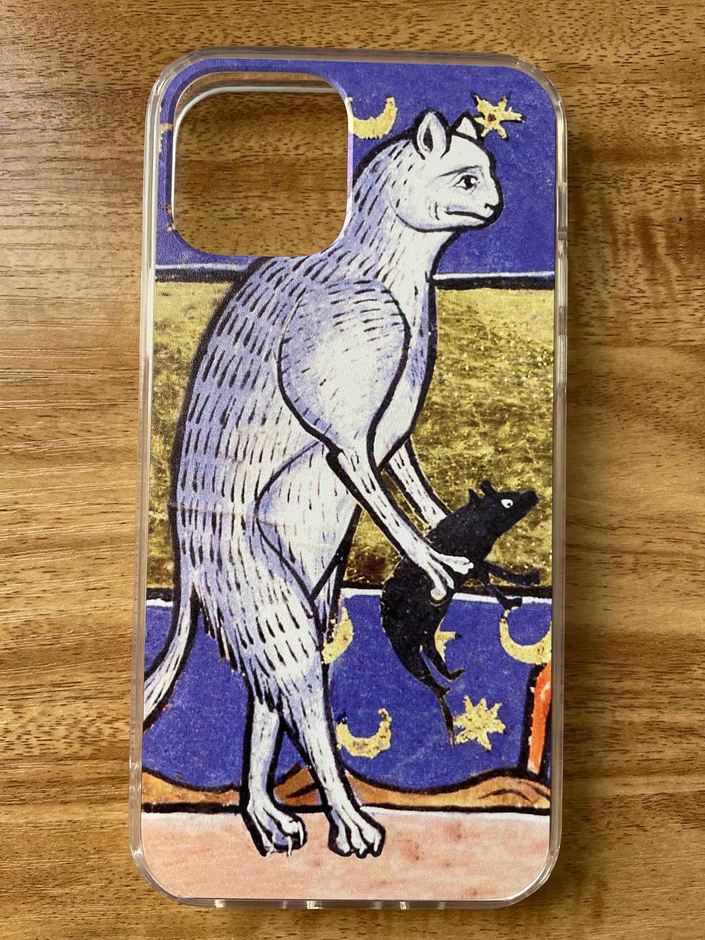 Funny Medieval IPhone Case with cat and Rat from Middle Ages Artist
