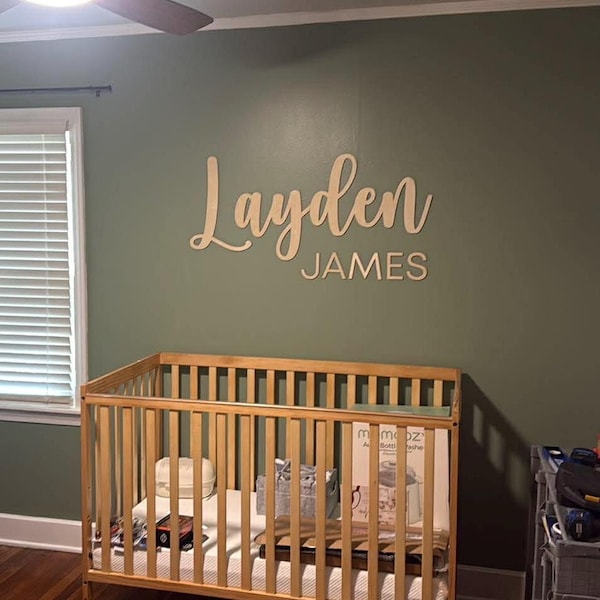 Custom Wood Nursery Name Sign, Custom Nursery Sign, Wooden Name Sign ...