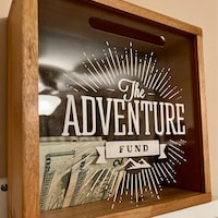 Shadow Box Savings Bank. Adventure Fund. Wooden Piggy Bank. Money Box ...