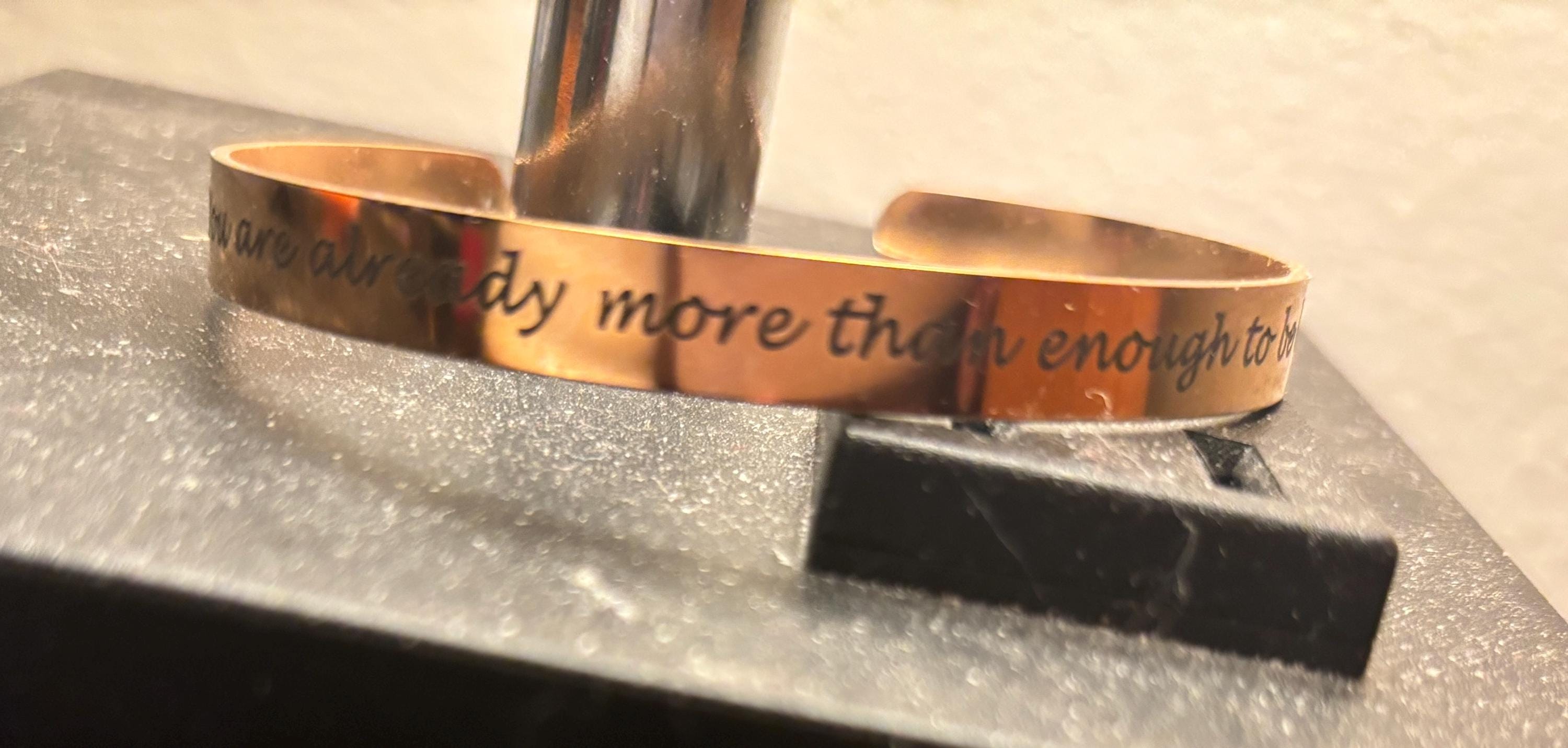 Personalized Cuff Bracelet for Women Custom Inspiration Engraved Bracelet Bridesmaids Gift For Her Gold Bangle Bracelet Wedding Jewelry