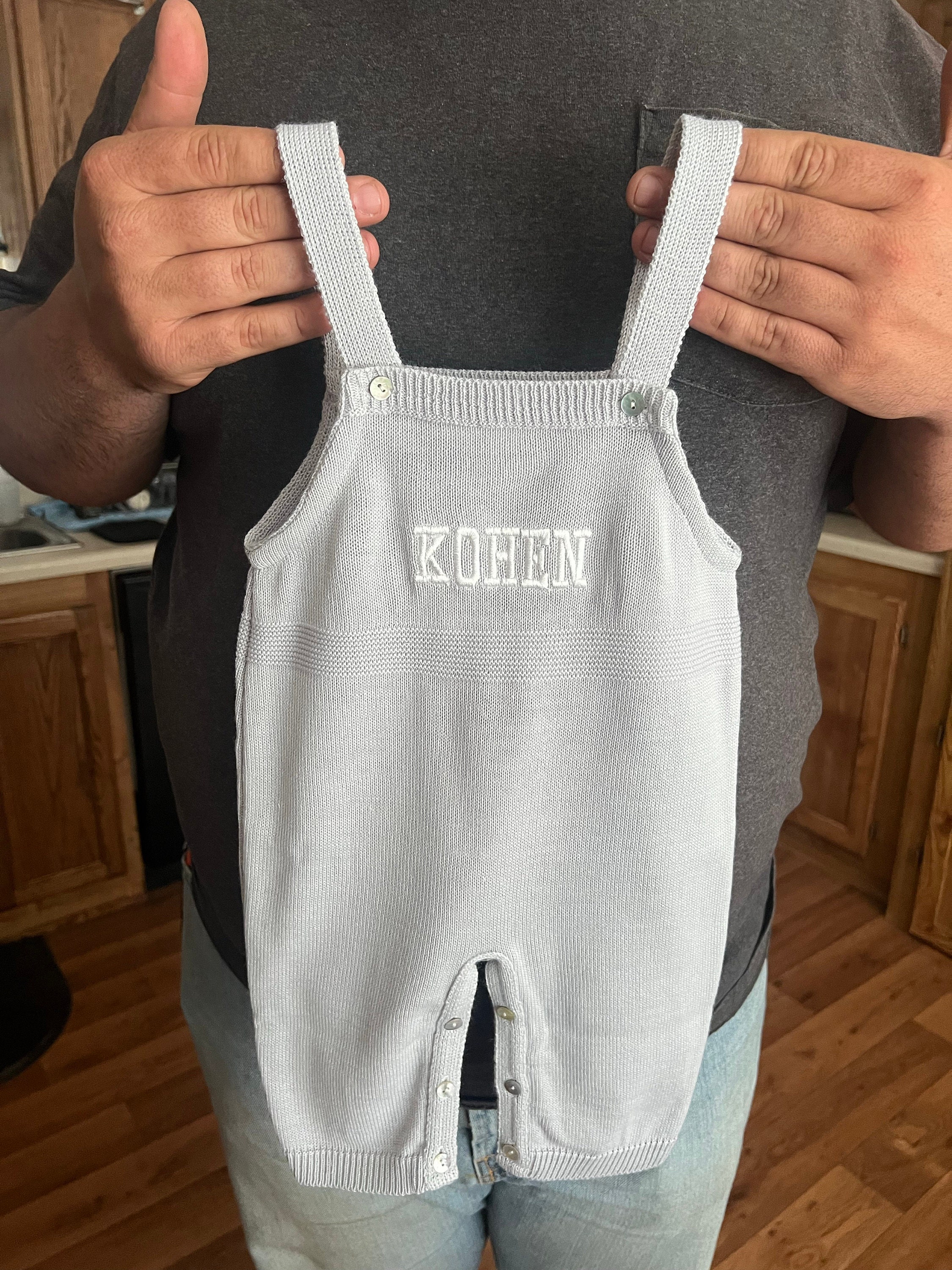 Knitted Baby Dungarees, Designer Baby Boy Romper, Baby Boy Dungarees, Baby Shower Gift, Baby Boy Christening outfit, Newborn Gift