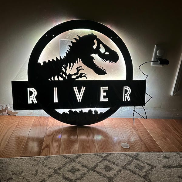 Dinosaur Custom Kids Name Neon Led Wall Decor,boys Led Sign,jurassic ...
