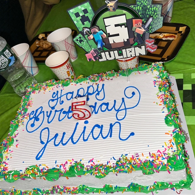 Minecraft Birthday Cake Topper Personalized for Sale in Margate, FL -  OfferUp