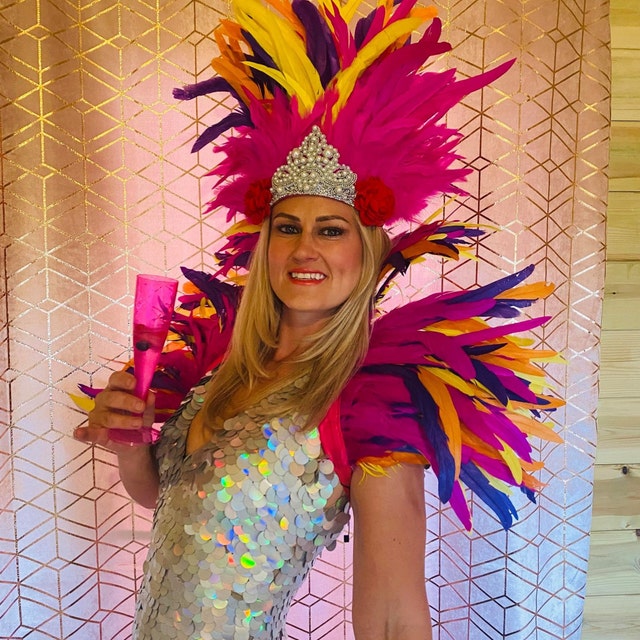 feather carnival headpiece