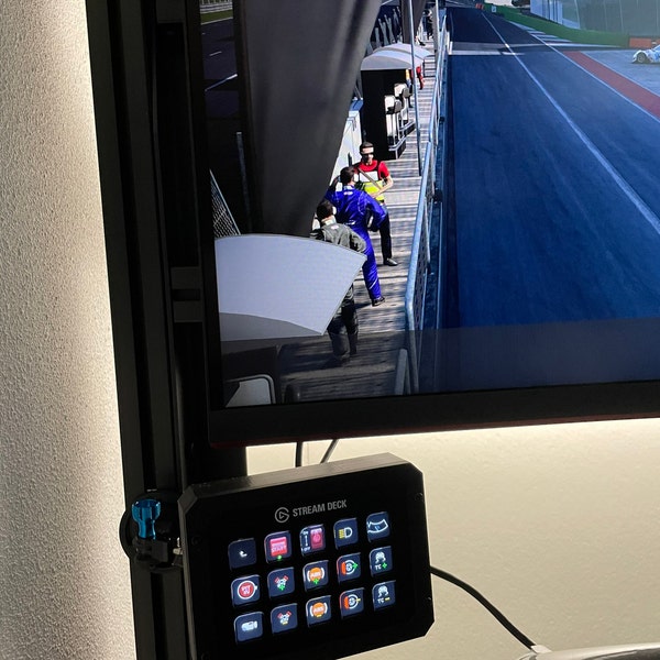 Custom Racing Sim Enclosure Stream Deck Enclosure With Adjustable Mount for Sim Racing | Flight Rig ...