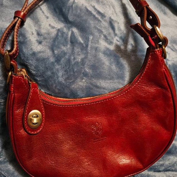 The Slim Dual Crocodile-Embossed Italian Suede Shoulder Bag - Sahara