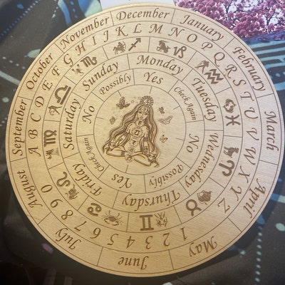 Wooden Pendulum Spiritual Dowsing Board Laser Engraved - Etsy
