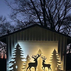 5.8ft Sleigh Reindeer Template When Made. Printable Trace and Cut ...